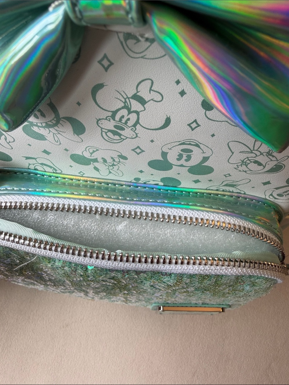 Disney 100 Loungefly Sequin Backpack NWT - Picture 10 of 12